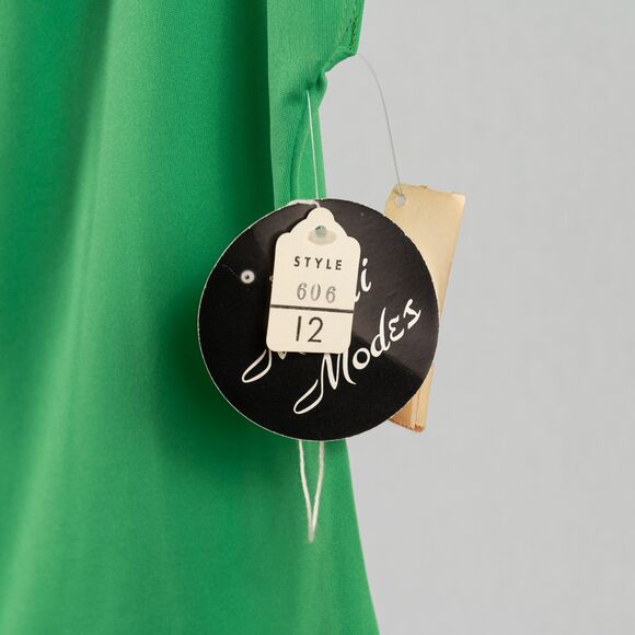 Vintage 70s Mardi Modes green buttons down shirt size 12/M - Picture 3 of 7